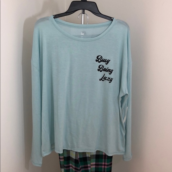 New Women's SO 2 Piece Flannel Pajamas Set Size XXL - Picture 3 of 14